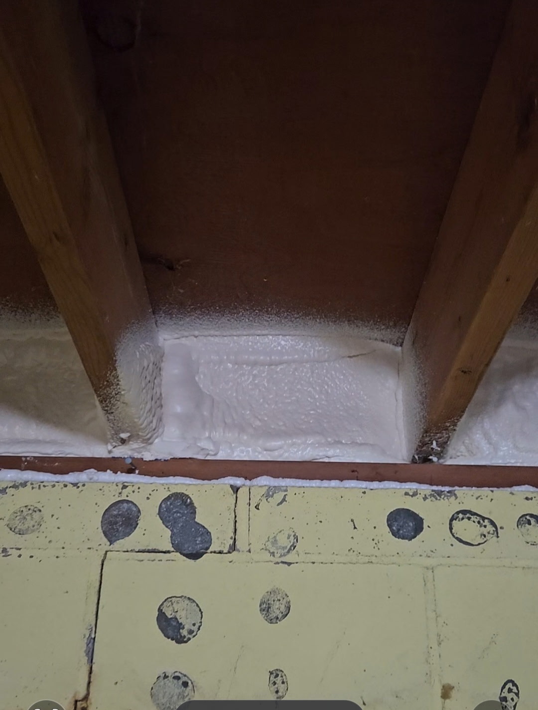Spray foam under floor